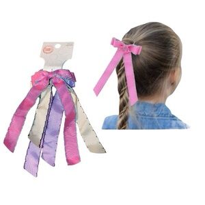 Wonder Nation Ribbon Bows Ponytail Holders Satin Hair Accessories